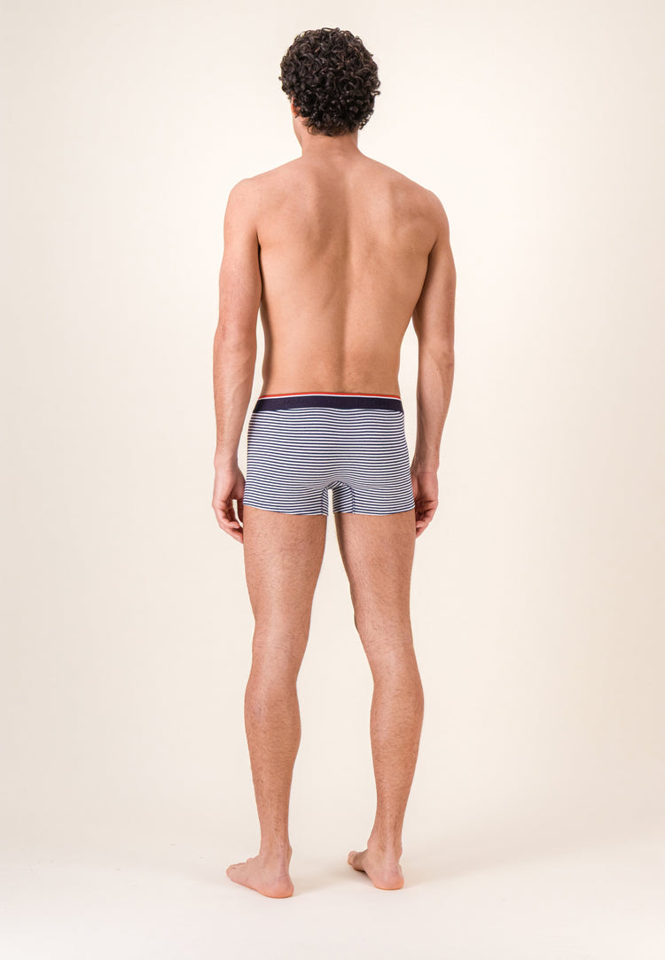 Boxer marinière bleu en coton - Marius Mariniere  Bleu - Le Slip Français - 3