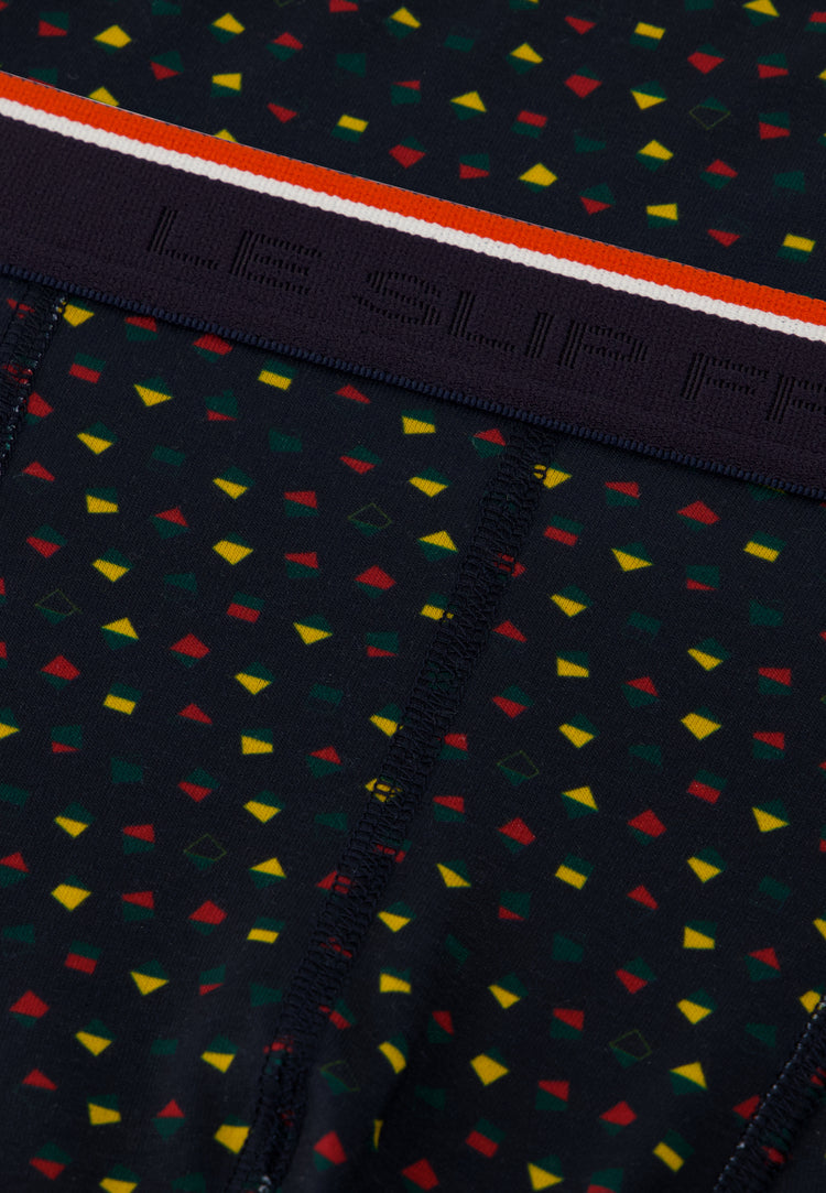 Boxer vert sapin imprimé géométrique - Marius Petits Carres Vert Sapin - Le Slip Français - 5