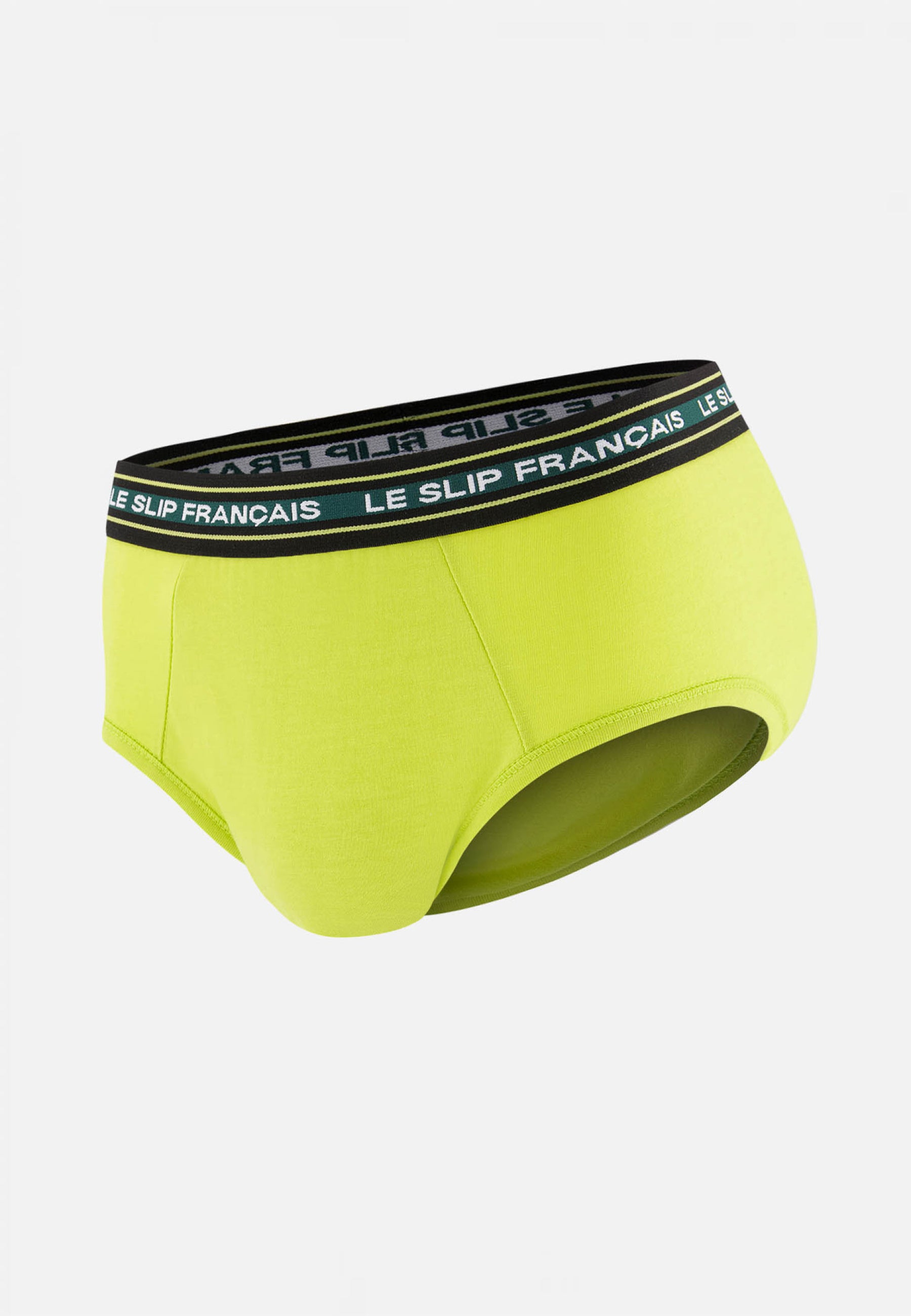 Slip jaune en coton - Intrépide Jaune Anis - Le Slip Français -  1