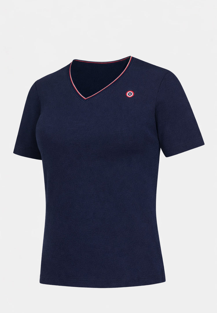 T-shirt femme marine en coton - Puissante Marine - Le Slip Français - 4