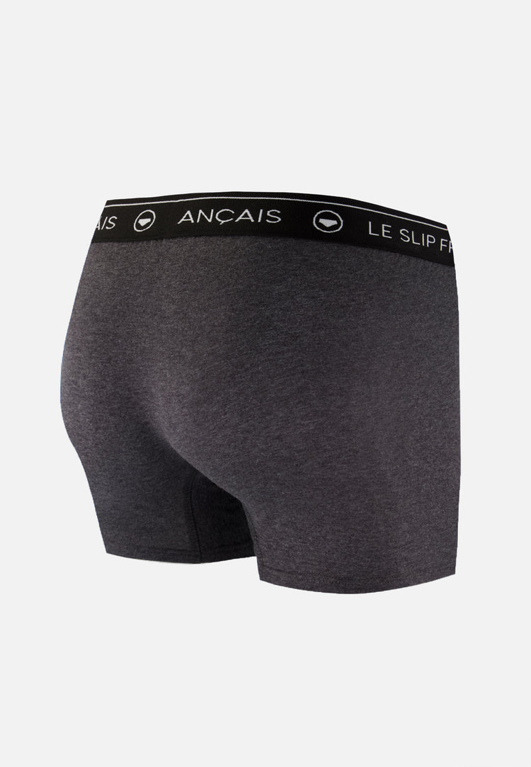 Boxer gris en coton - Redoutable Gris Anthracite - Le Slip Français - 8
