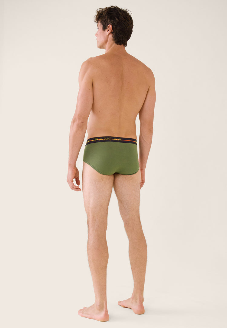 Slip vert en coton - Intrépide Kaki Veronese - Le Slip Français - 3