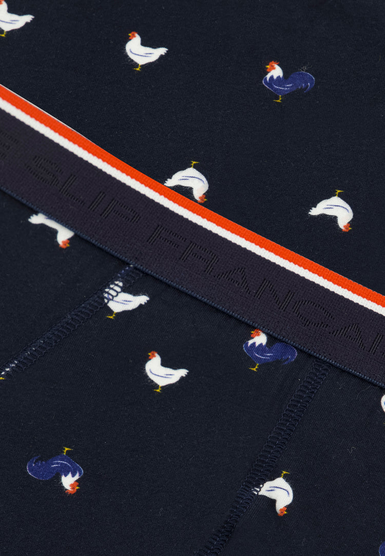 Slip à motif coq marine en coton - Terrible Coq Marine - Le Slip Français - 7