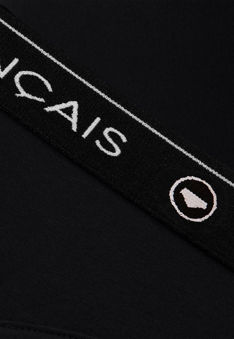 Culotte taille haute noire en coton - Rieuse Noir - Le Slip Français - 5