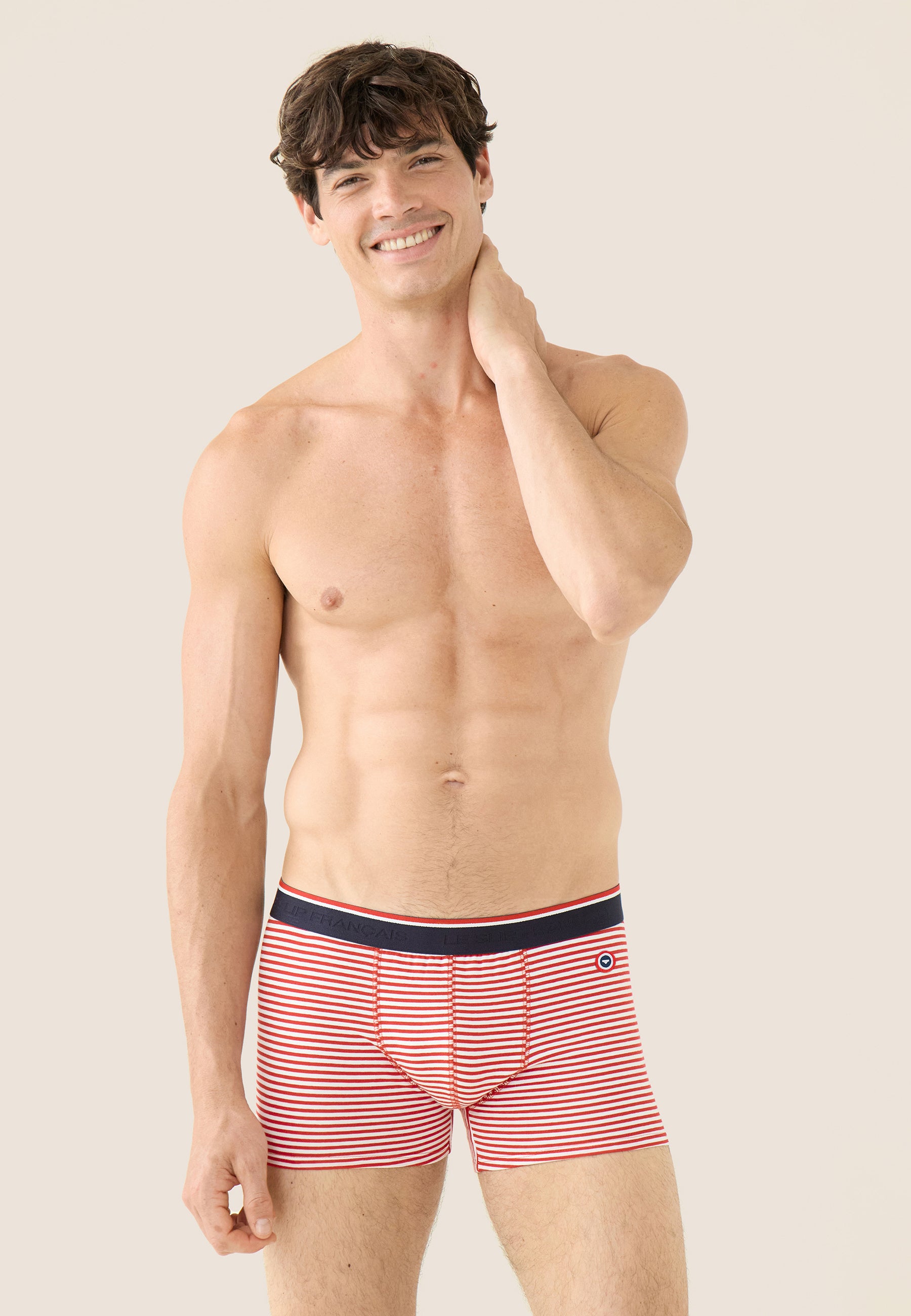 Boxer marinière rouge en coton - Marius Mariniere Rouge - Le Slip Français -  2