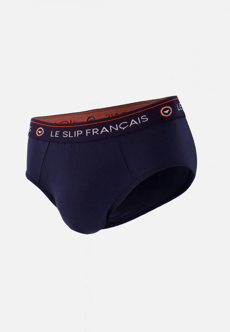 Slip bleu marine en coton - Intrépide Marine - Le Slip Français - 1