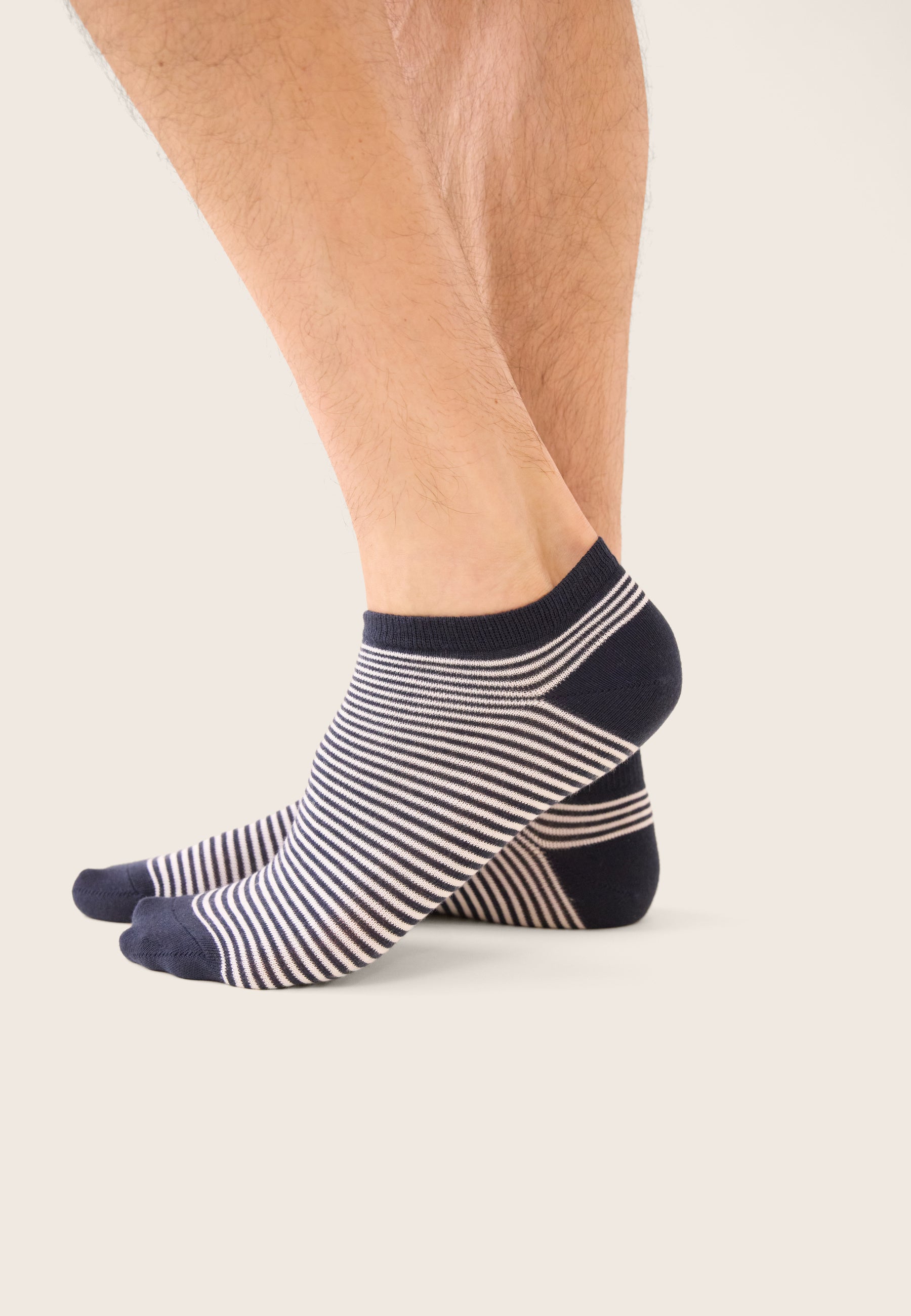 Chaussettes basses marinière bleu marine - Tonnerre Mariniere Marine - Le Slip Français -  2
