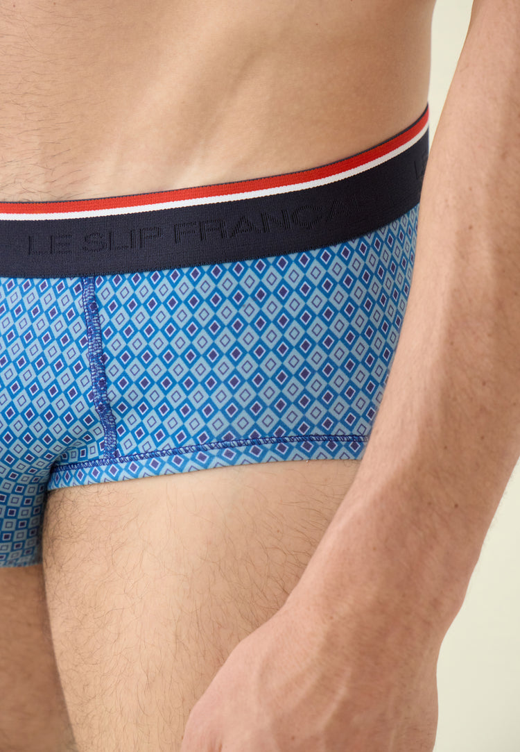 Slip imprimé bleu en coton - Terrible Arlequin Bleu - Le Slip Français - 7