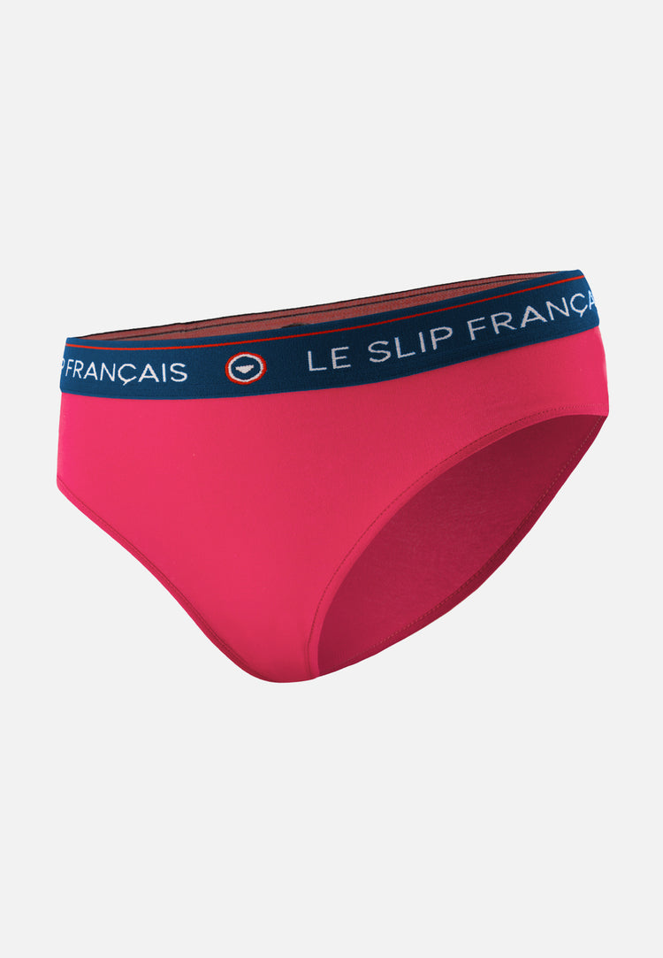 Culotte taille haute rose en coton - Rieuse Rose Cerise - Le Slip Français - 6