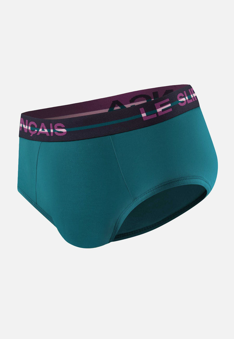 Slip bleu foncé en coton - Intrépide Bleu Canard - Le Slip Français - 1