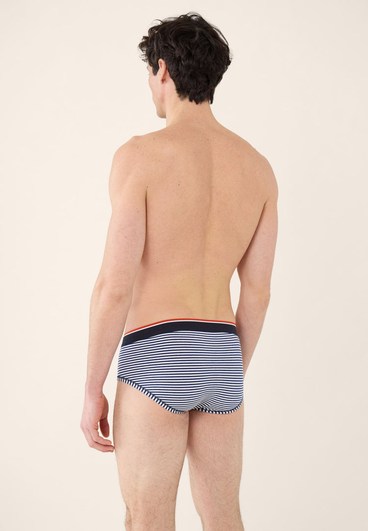 Slip marinière bleu en coton - Terrible Mariniere  Bleu - Le Slip Français - 3