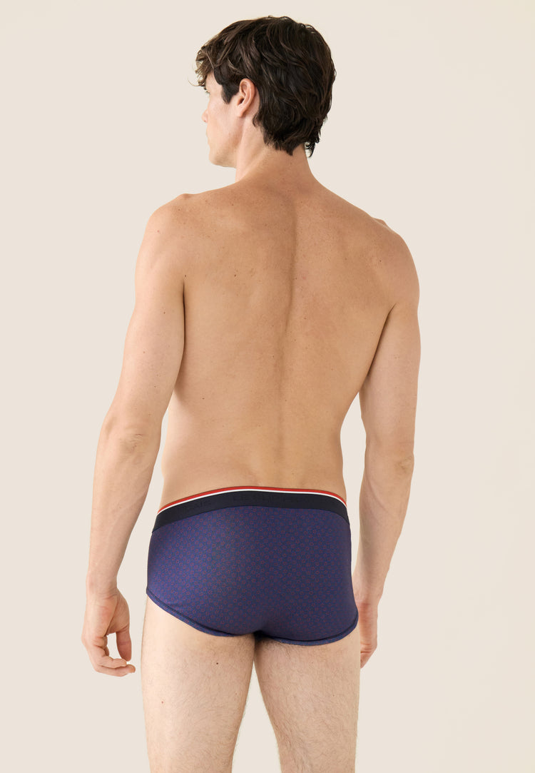 Slip imprimé cadeau indigo en coton - Terrible Kdo Indigo - Le Slip Français - 2