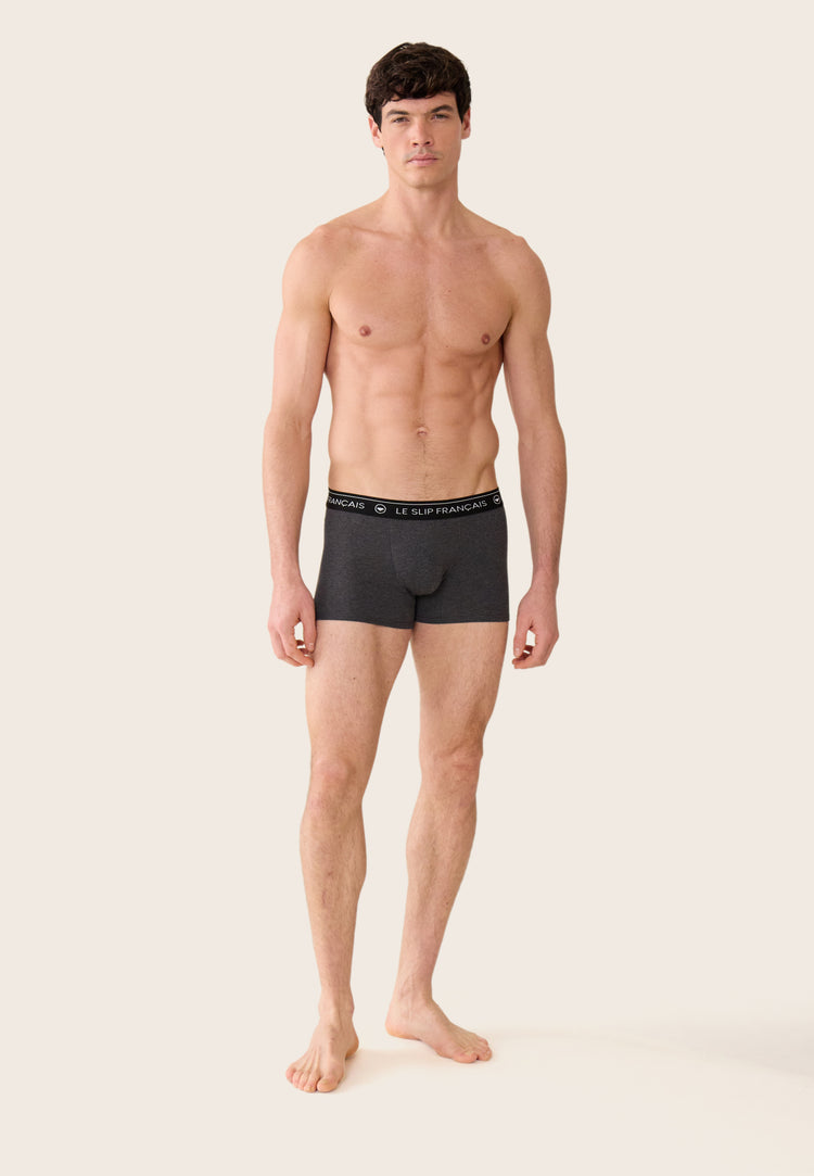 Boxer gris en coton - Redoutable Gris Anthracite - Le Slip Français - 6
