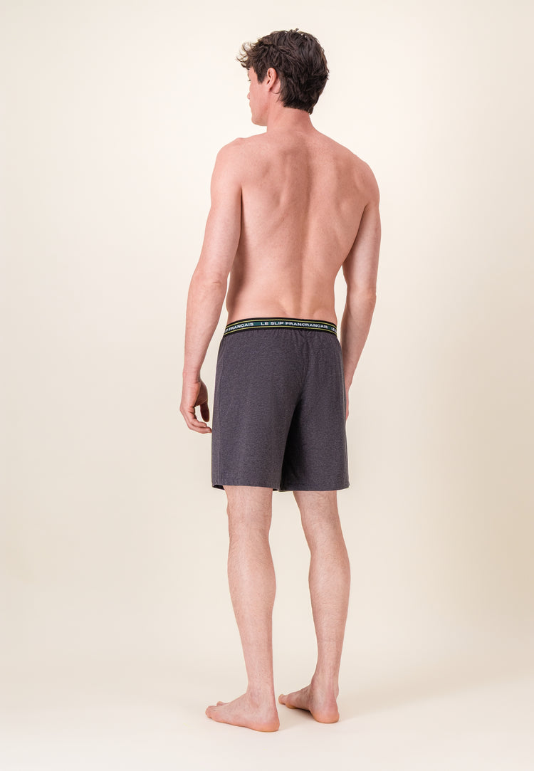 Bas de pyjama court gris en coton - Invincible Gris Anthracite - Le Slip Français - 2