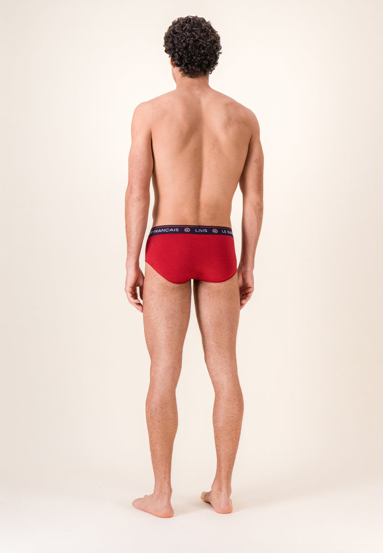 Slip rouge cerise en coton - Intrépide Rouge Cerise - Le Slip Français - 4