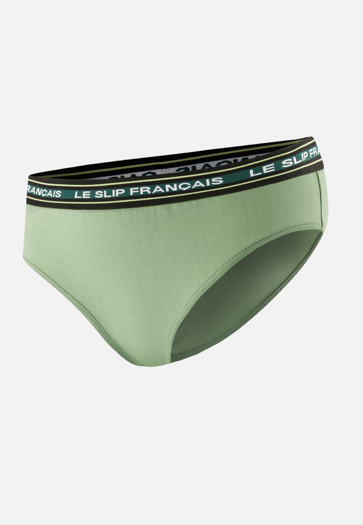 Culotte taille haute vert en coton - Rieuse Vert Sauge - Le Slip Français - 6