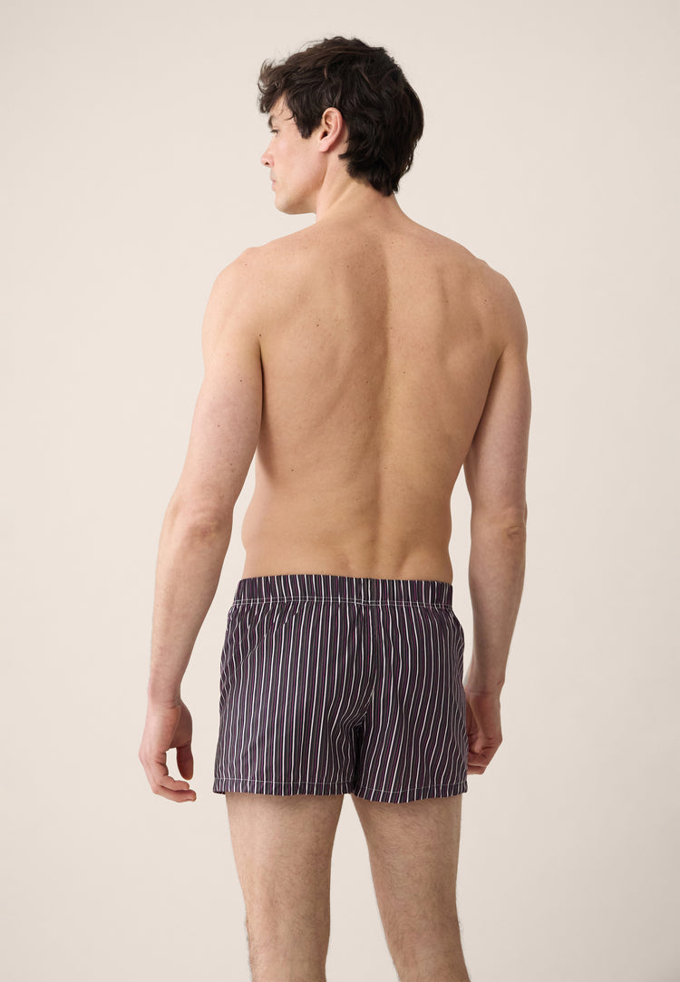 Caleçon en coton - Jacques Rayure Matelas Fuchsia - Le Slip Français - 3