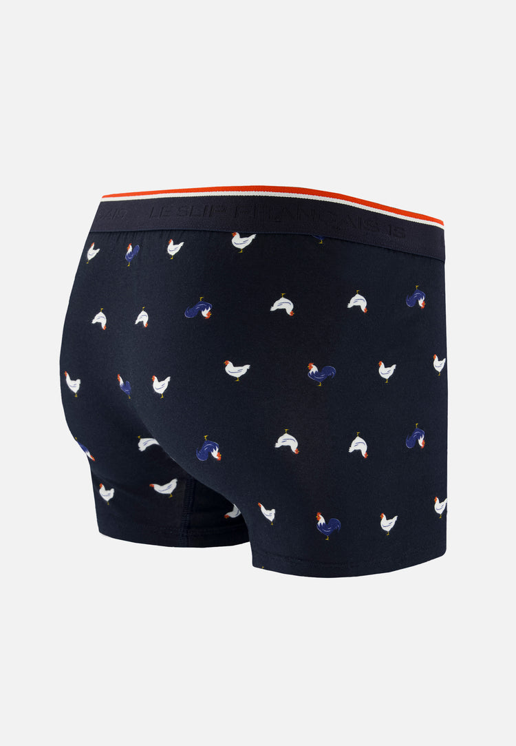 Boxer à motif coq marine en coton - Marius Coq Marine - Le Slip Français - 8