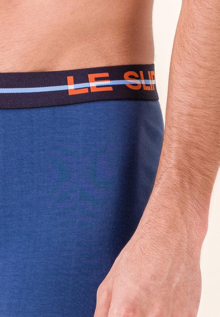Boxer bleu en coton - Redoutable Bleu Acier - Le Slip Français - 5