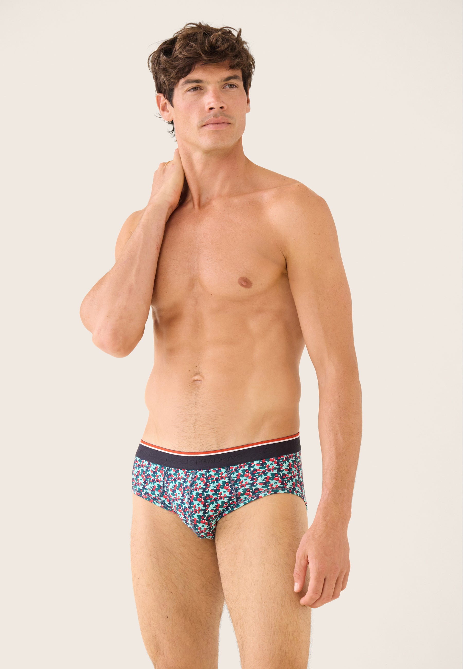 Slip vert à motif confetti en coton - Terrible Confetti Vert D'Eau - Le Slip Français -  2