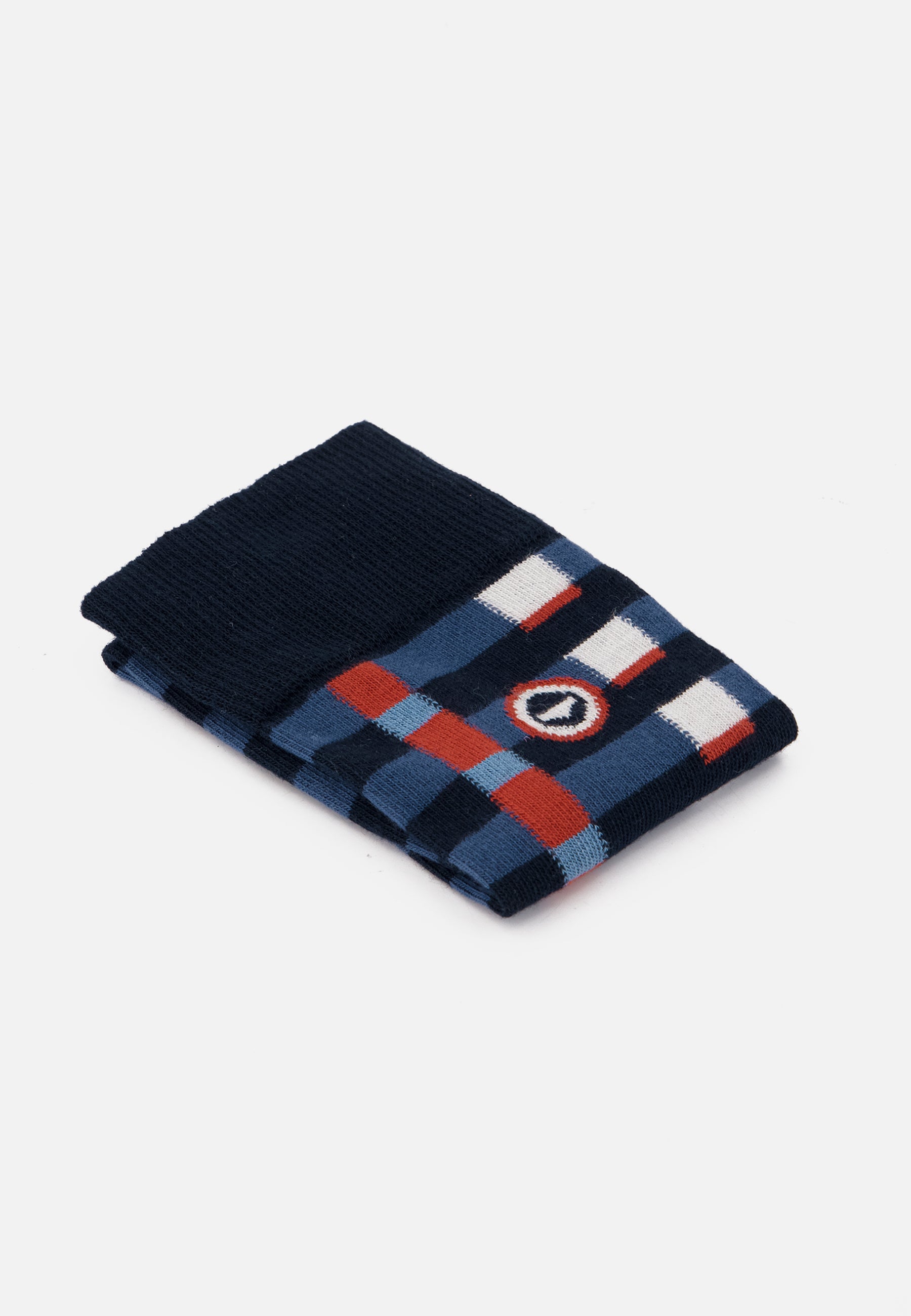Chaussettes mi-hautes en coton - Lucas Mosaïque Acier Brique - Le Slip Français -  2