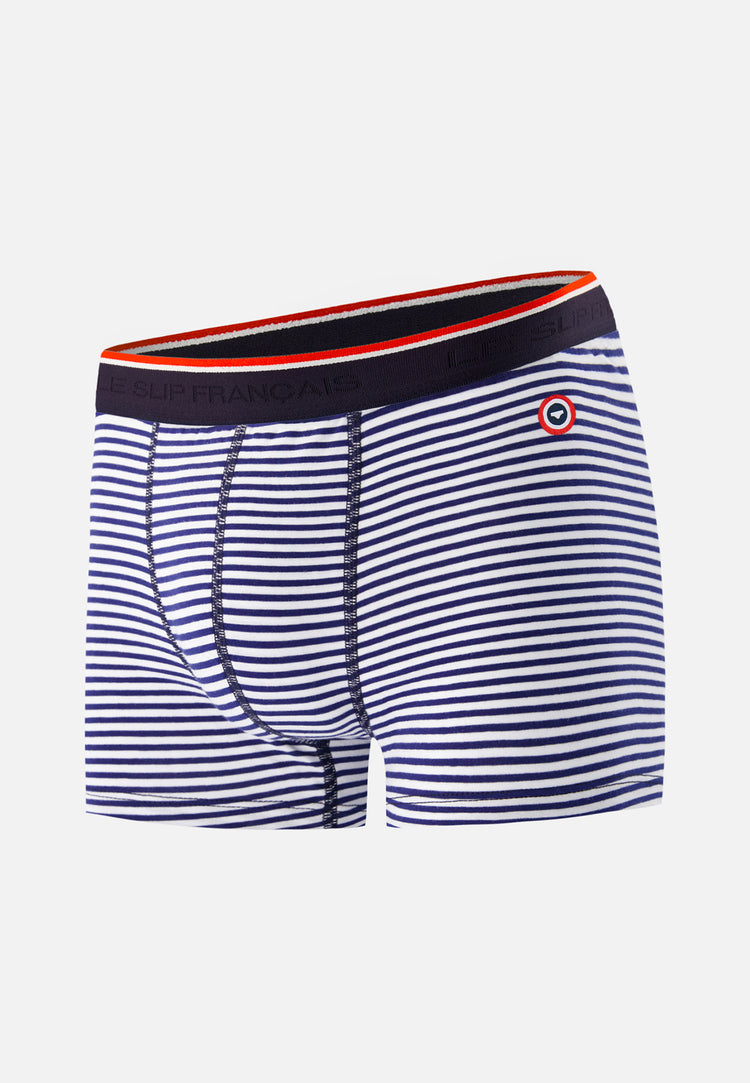 Boxer marinière bleu en coton - Marius Mariniere Bleu - Le Slip Français - 1