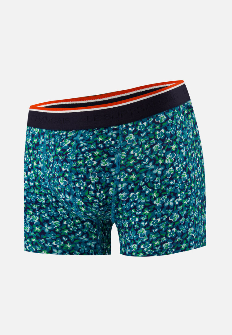 Boxer en coton - Marius Hibiscus Mint Green - Le Slip Français - 1