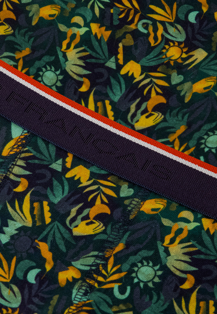 Boxer vert à motif jungle en coton - Marius Jungle Kaki Veronese - Le Slip Français - 6