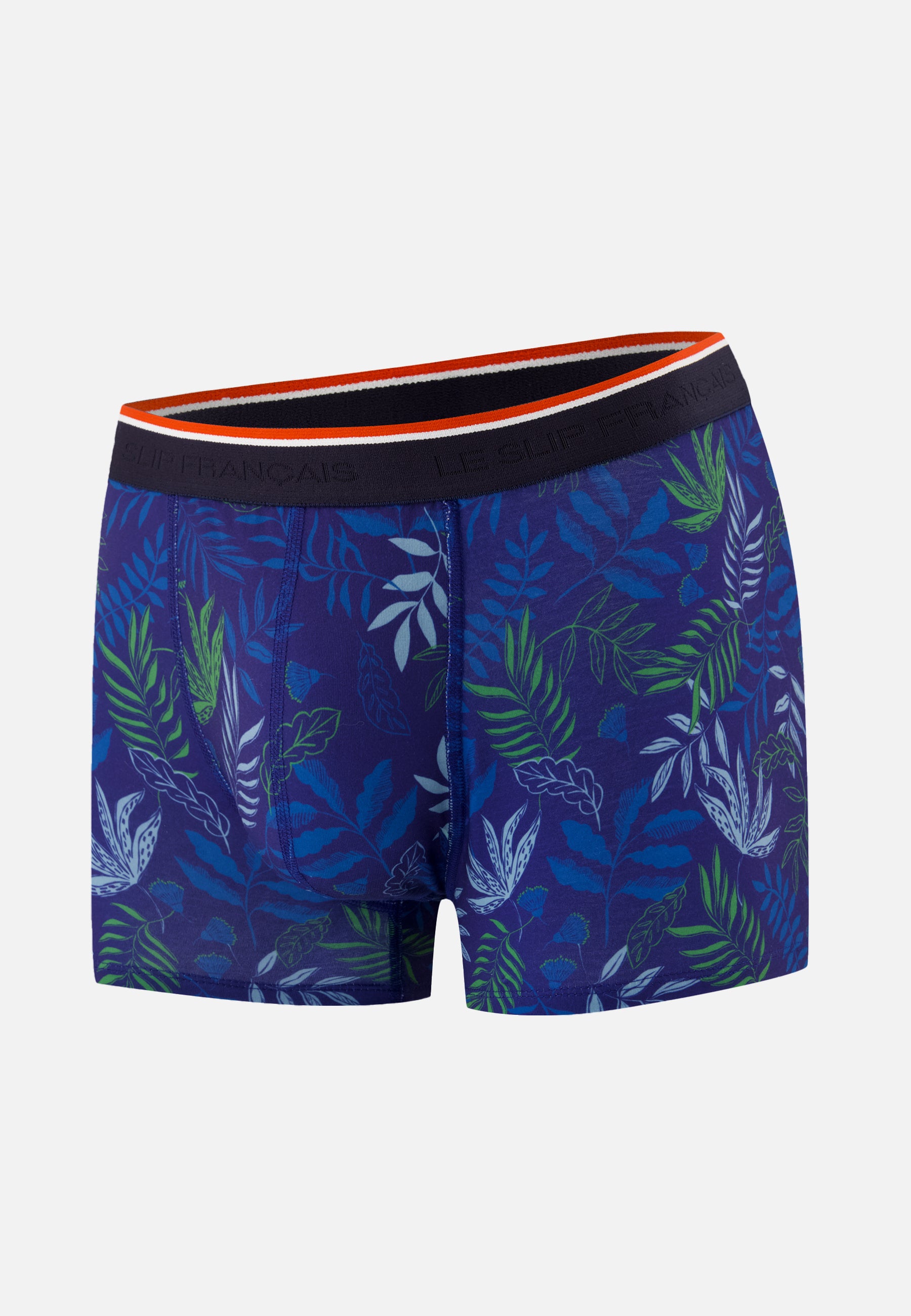 Boxer à feuilles indigo en coton - Marius Sous Bois Indigo - Le Slip Français -  1