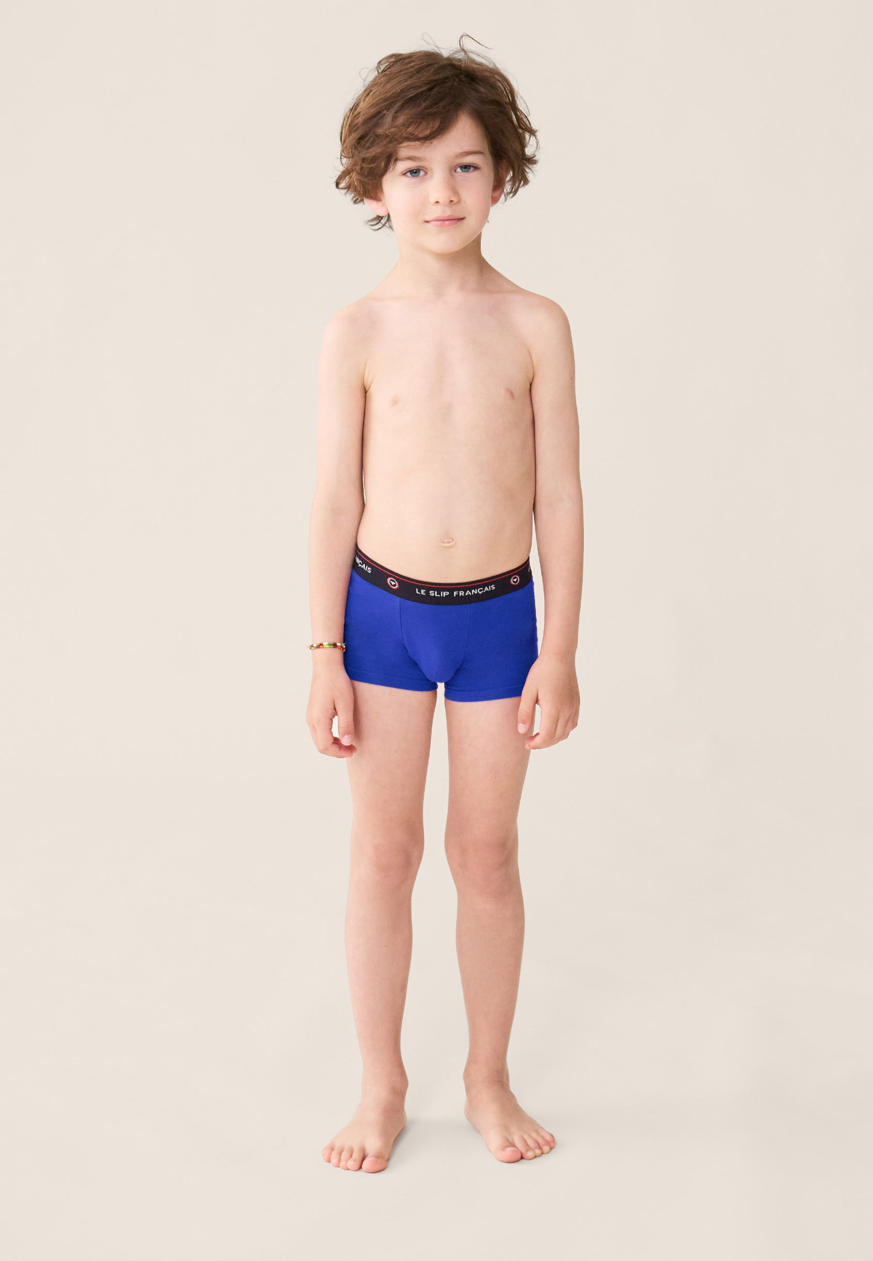 Boxer enfant bleu en coton - Petit Joseph Bleu Nautique - Le Slip Français -  2