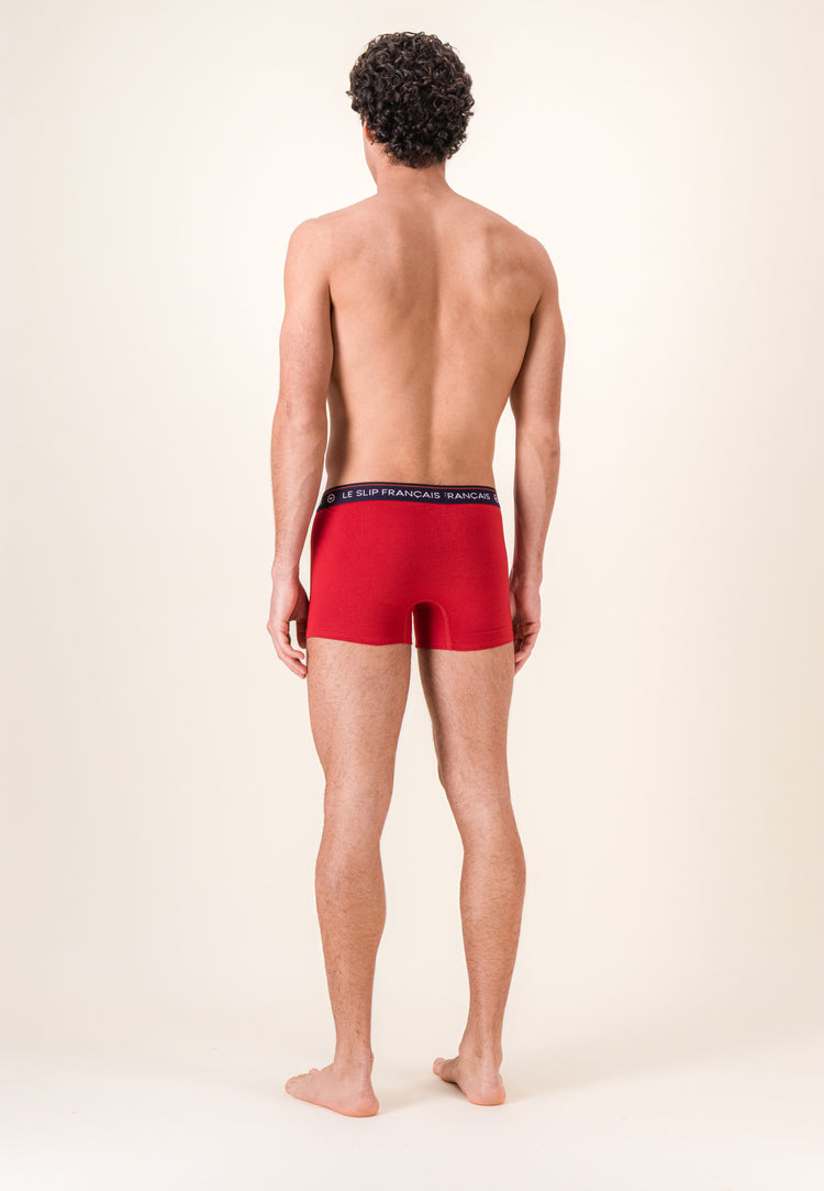 Boxer rouge en coton - Redoutable Rouge Cerise - Le Slip Français - 4