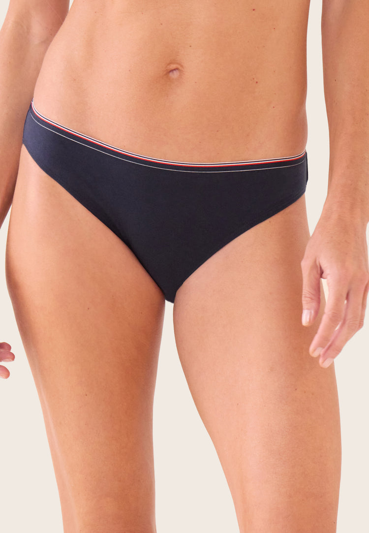 Culotte bleu marine en coton - Lucette Marine - Le Slip Français - 2