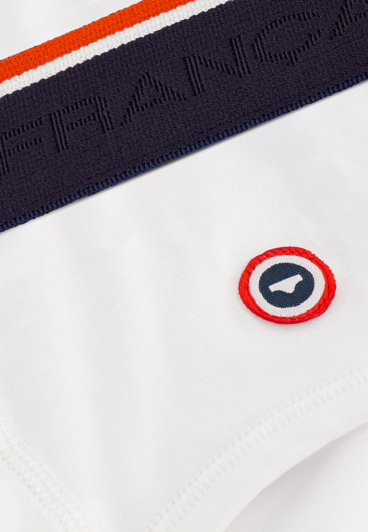 Slip blanc en coton avec cocarde - Terrible Blanc - Le Slip Français - 3