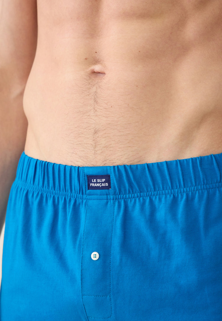 Caleçon en jersey souple en coton - Fredo Bleu Turquoise - Le Slip Français - 5