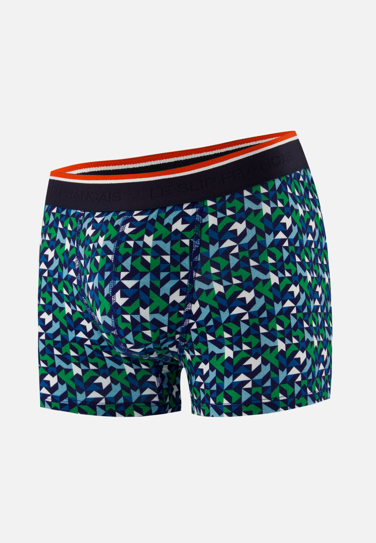 Boxer en coton - Marius Mosaique Indigo - Le Slip Français - 1