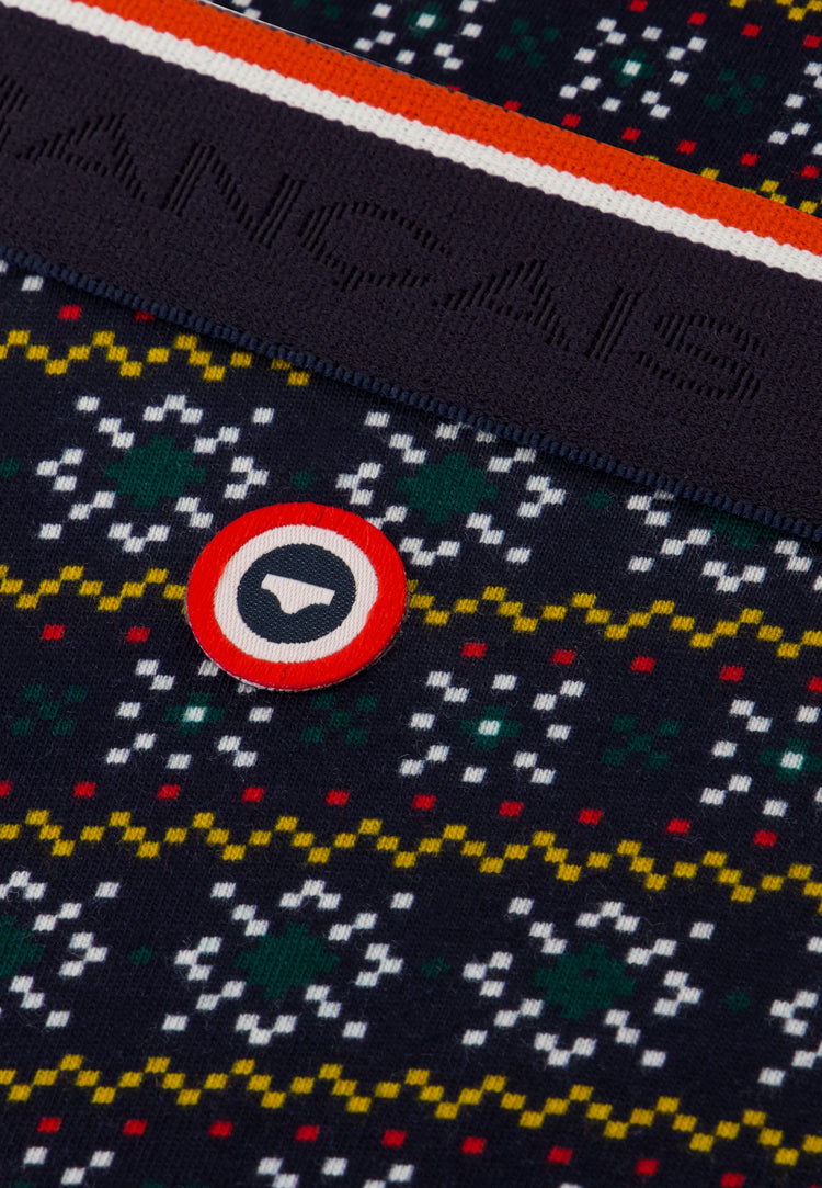 Boxer vert sapin à flocons en coton - Marius Flocon Vert Sapin - Le Slip Français - 4