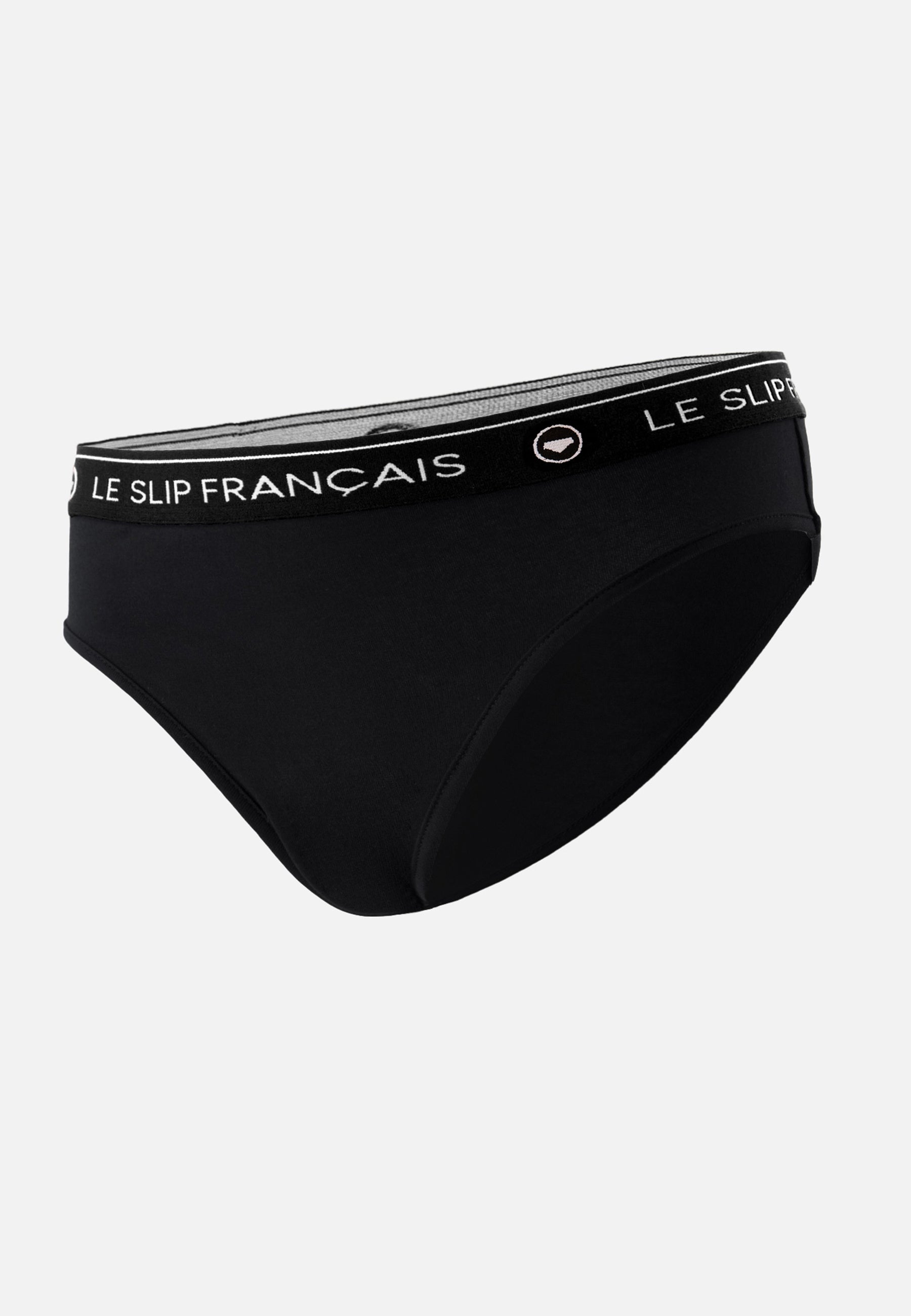 Culotte taille haute noire en coton - Rieuse Noir - Le Slip Français -  1