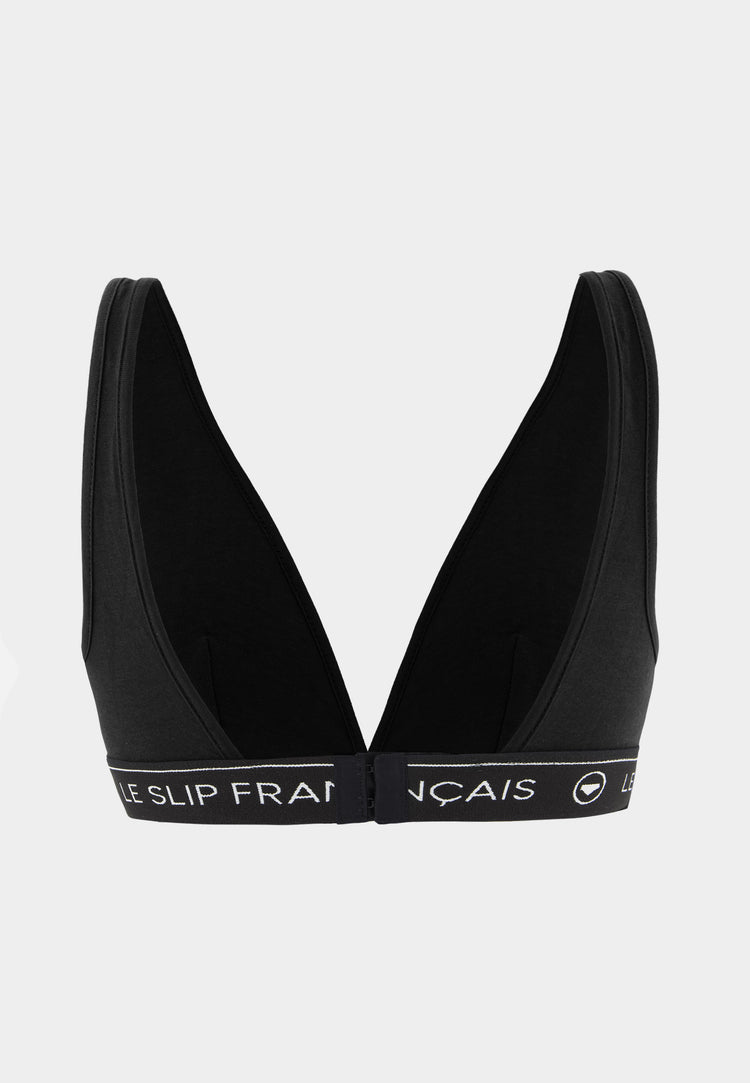 Soutien-gorge triangle sans armature noir en coton - Seduisante Noir - Le Slip Français - 7