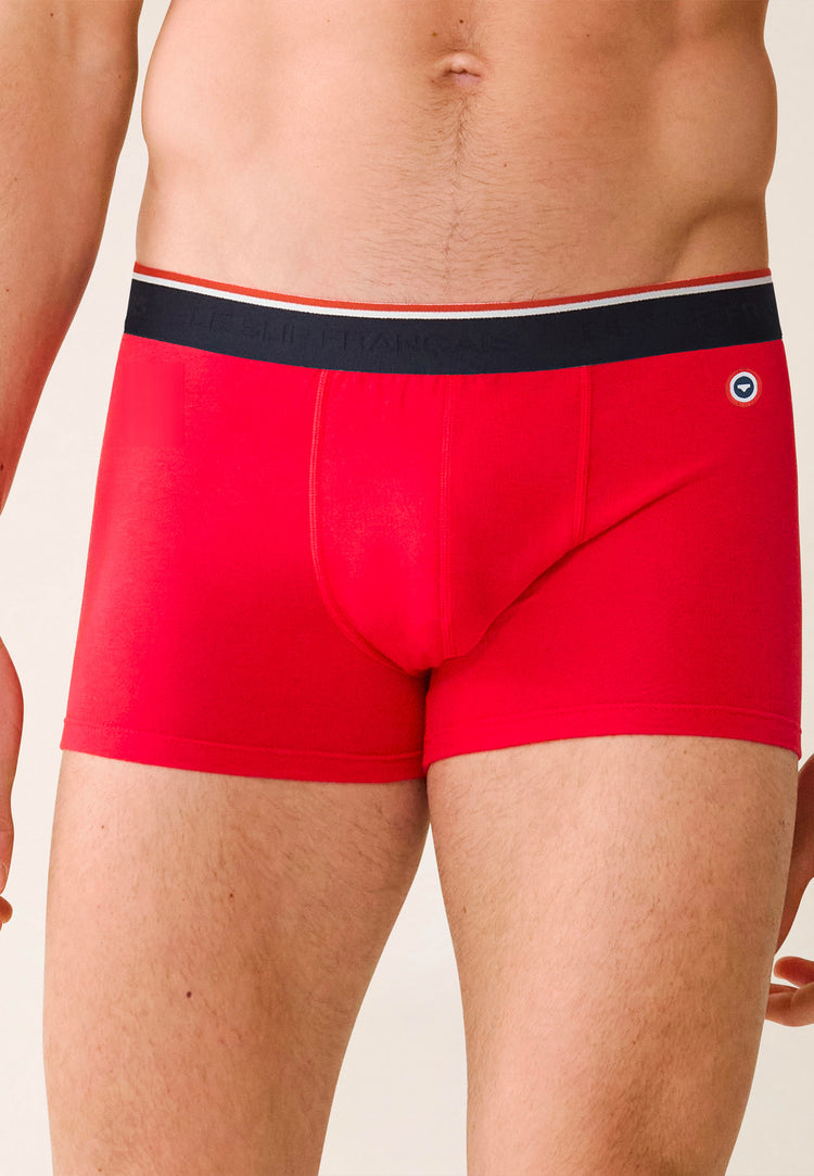 Boxer rouge en coton avec cocarde - Marius Rouge - Le Slip Français - 2