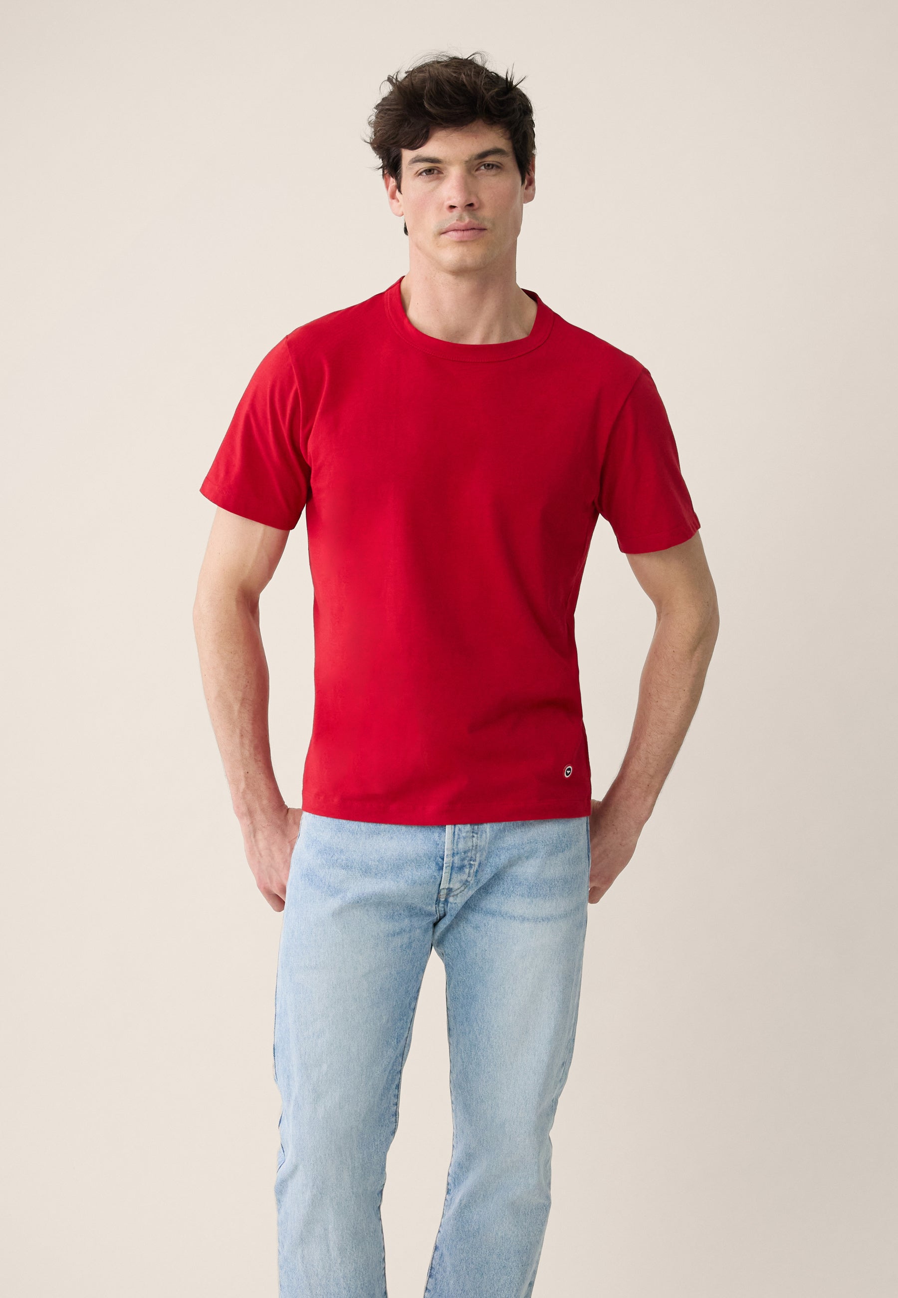 T-shirt manches courtes en coton - Formidable Rouge Cerise - Le Slip Français -  2