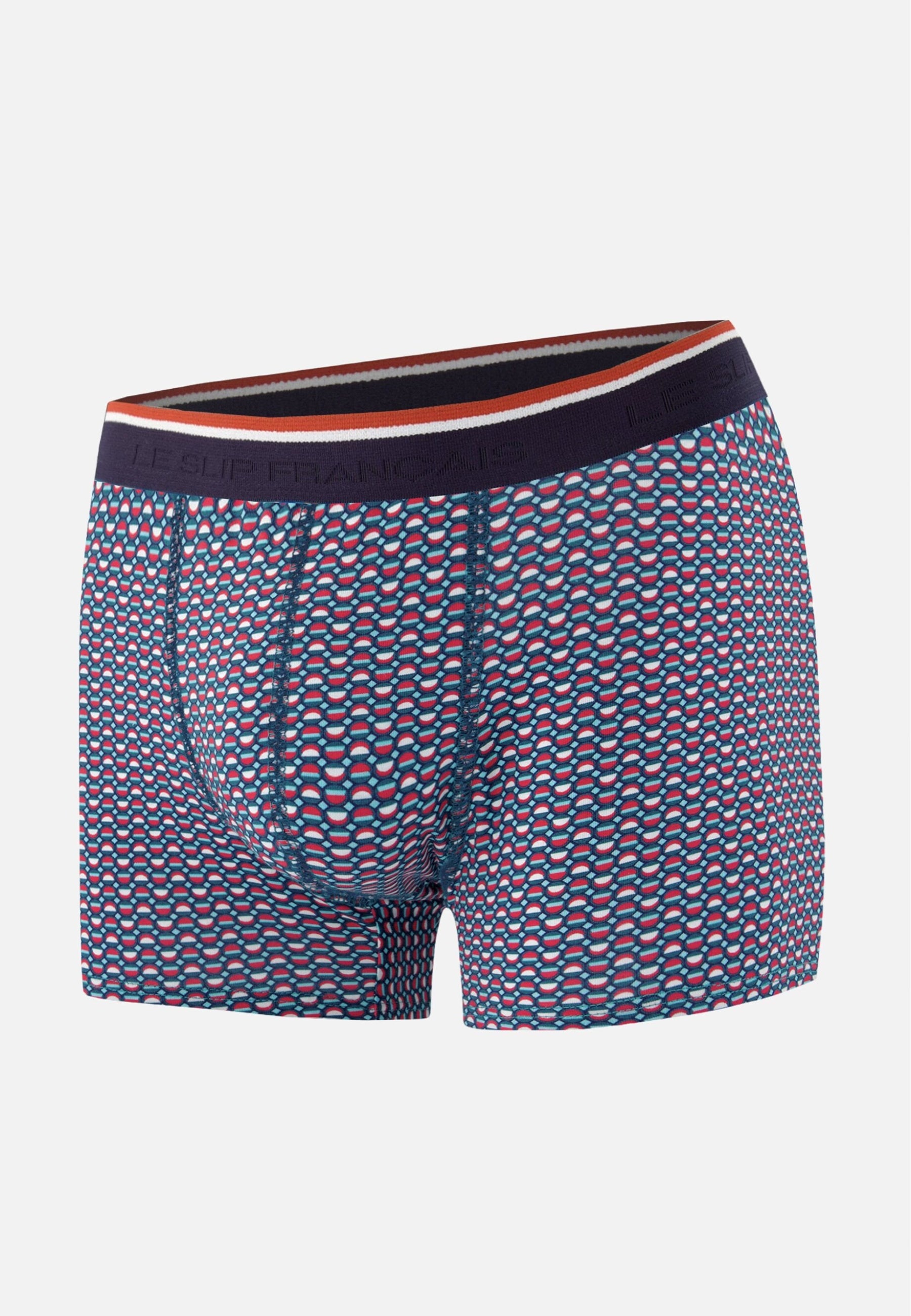 Boxer vert à motif cercle en coton - Marius Cercle Vert D'Eau - Le Slip Français -  1