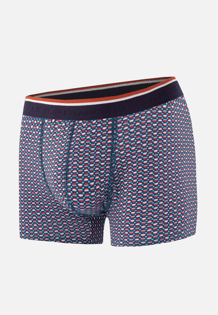 Boxer vert à motif cercle en coton - Marius Cercle Vert D'Eau - Le Slip Français - 1
