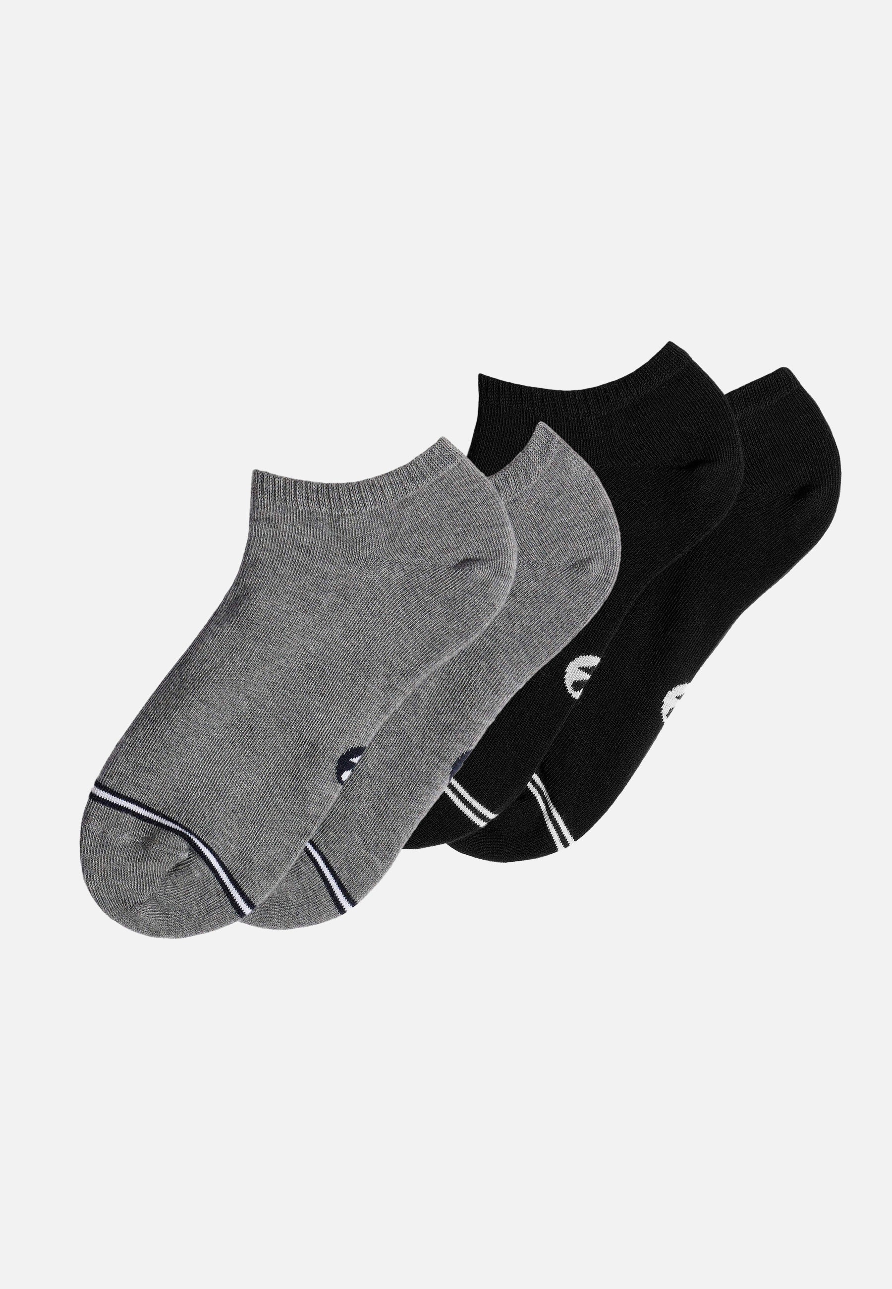 Pack Duo Socquettes Jo Noir Gris Chiné - Le Slip Français -  1