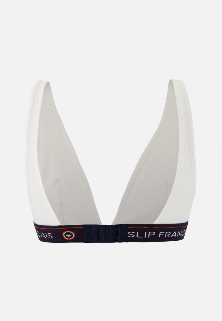 Soutien-gorge triangle sans armature blanche en coton - Séduisante Blanche - Le Slip Français - 5