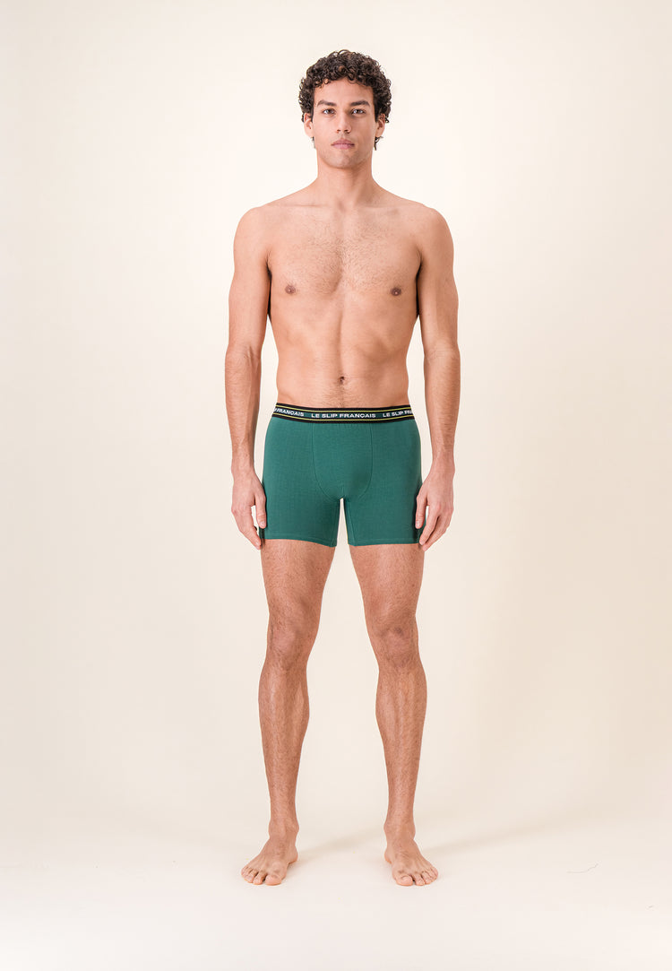 Boxer long vert en coton - Redoutable Long Vert Forêt - Le Slip Français - 4