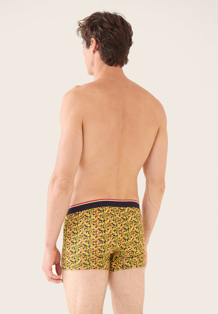 Boxer jaune à motif confetti en coton - Marius Confetti Jaune - Le Slip Français - 3