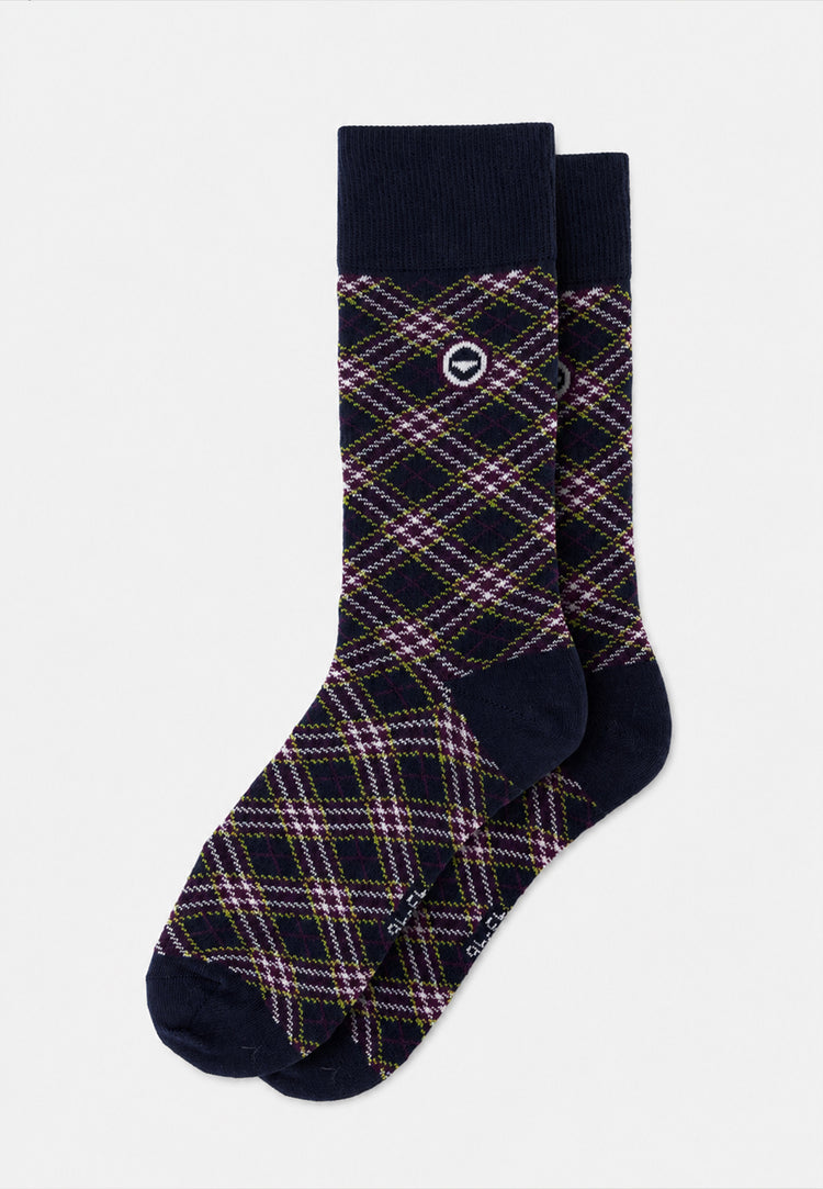 Chaussettes mi-hautes en coton - Lucas Tartan - Le Slip Français - 1