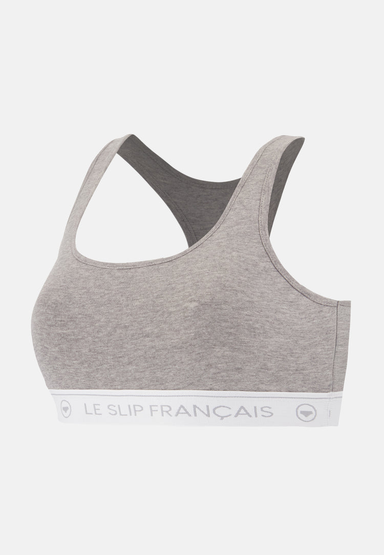 Brassière femme grise en coton - Tapageuse Grise - Le Slip Français - 1