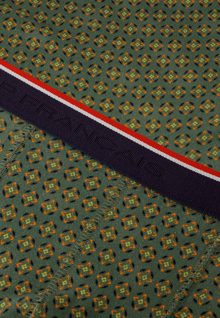 Boxer vert à motif ornement en coton - Marius Ornement Veronese - Le Slip Français - 5