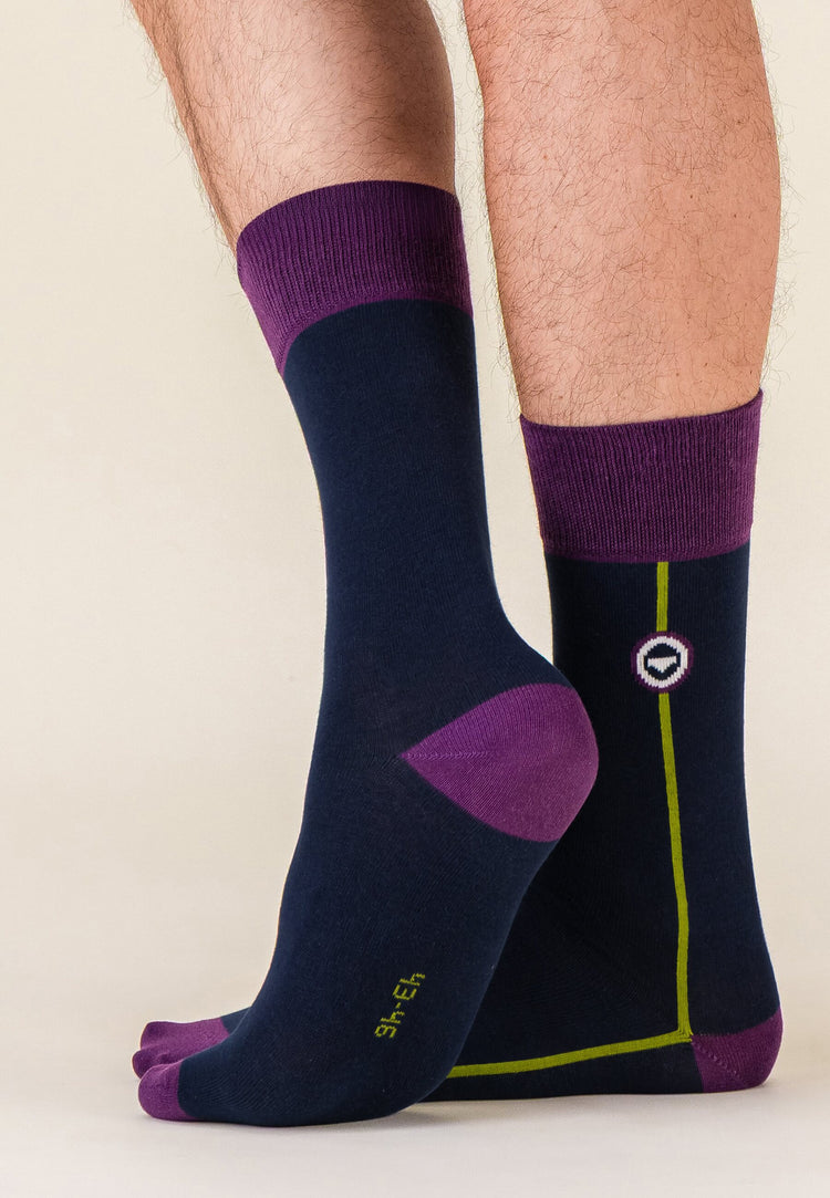Chaussettes mi-hautes en coton - Lucas Verti Vert Acidulé - Le Slip Français - 4